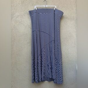 Torrid Maxi Skirt Navy Blue/ White Stripe Maxi Skirt Womens Size 4 Plus Size